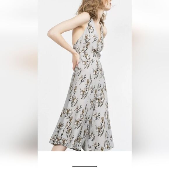 Zara lavender blue floral  jumpsuit size M - Picture 11 of 12